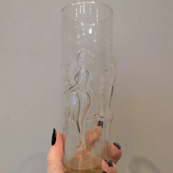 Clear Glass Libby Tumbler With Naked Ladies - Picture 2 of 9